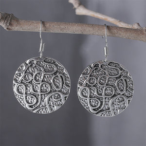 Ethnic Style Eight Intertwined Flower Earrings