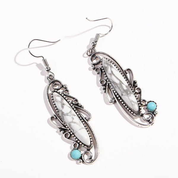 White Turquoise Earrings