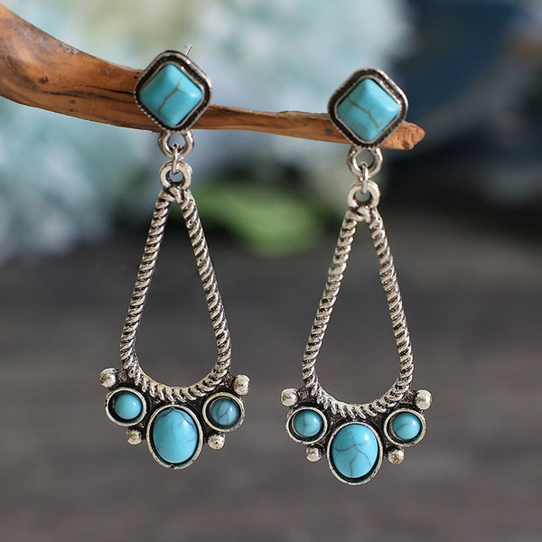 Aged Turquoise Earrings