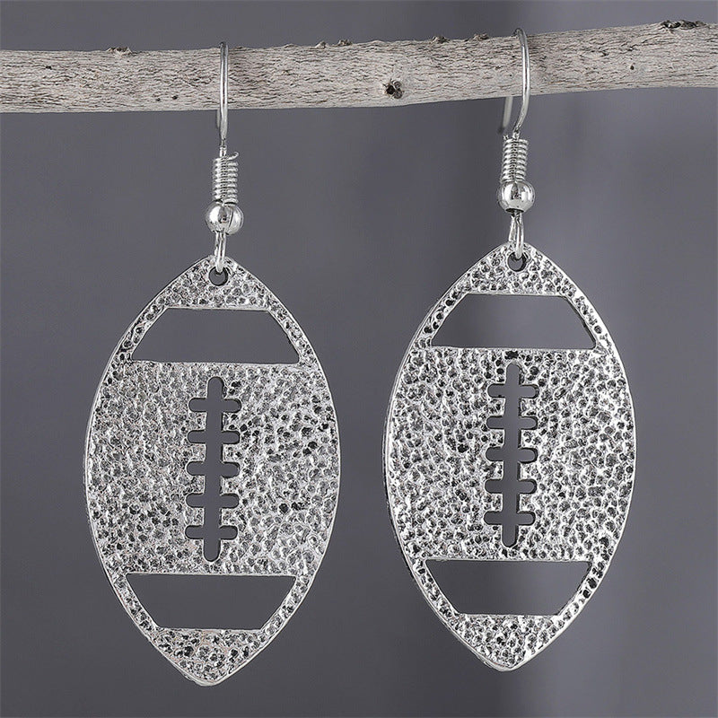 Floral Rugby Dangle Earrings