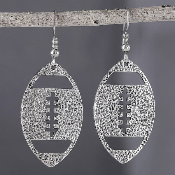 Floral Rugby Dangle Earrings