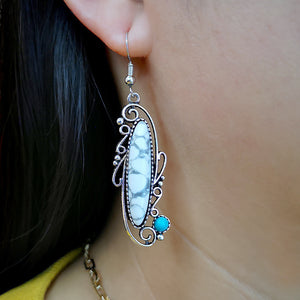 White Turquoise Earrings