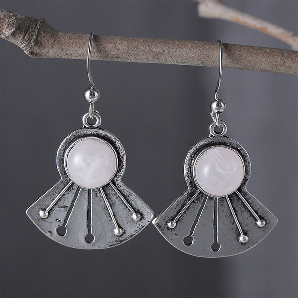 Vintage Simple Fan Dangle Earrings