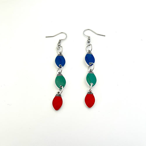 Simple Colorful Leaf Dangle Earrings
