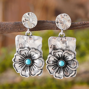 Turquoise Flower Earrings