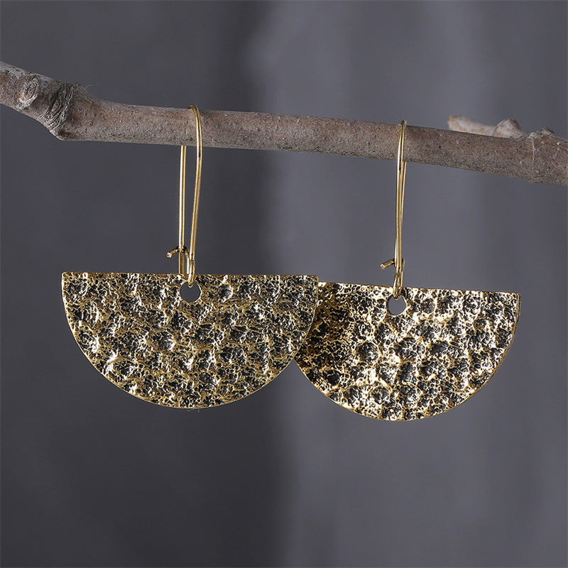 Vintage Simple Geometric Semi-Circle Earrings