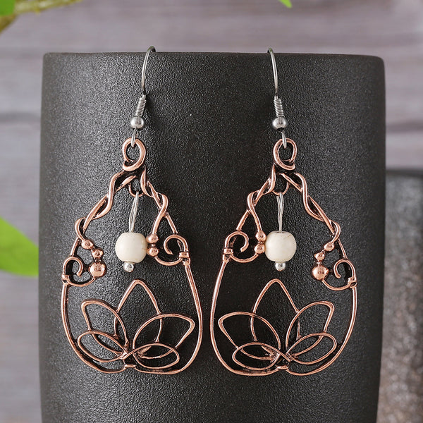 Simple Floral Line Wrap Earrings