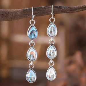 Colorful Zirconia Tassel Dangle Earrings