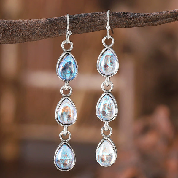 Colorful Zirconia Tassel Dangle Earrings