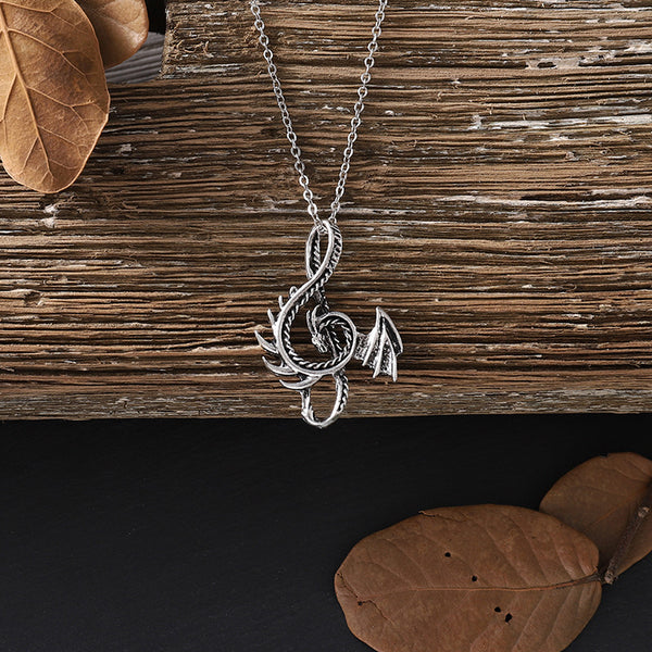 Alloy Note Dragon Necklace
