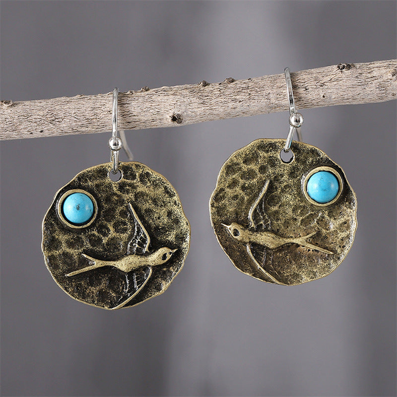 Simple Geometric Round Dangle Earrings
