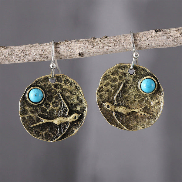Simple Geometric Round Dangle Earrings