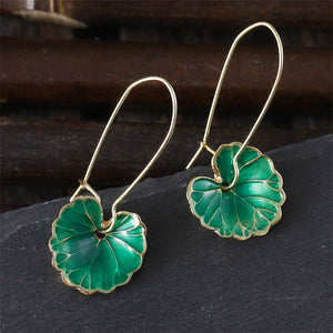Boho Turquoise Lily Long Earrings