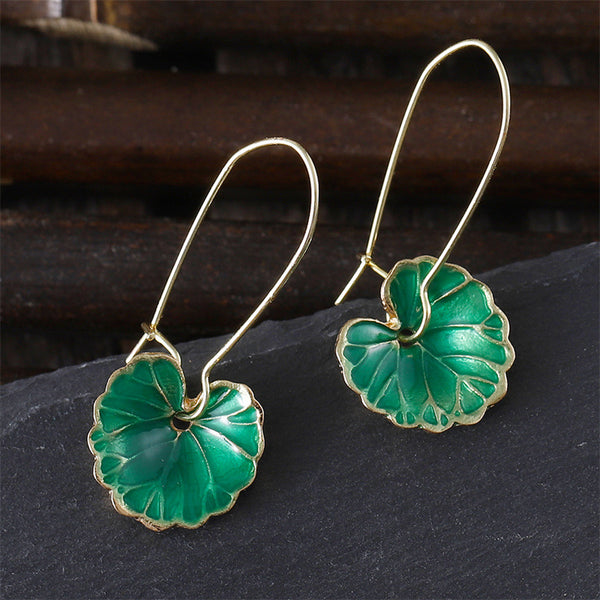 Boho Turquoise Lily Long Earrings