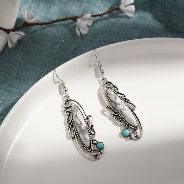 White Turquoise Earrings