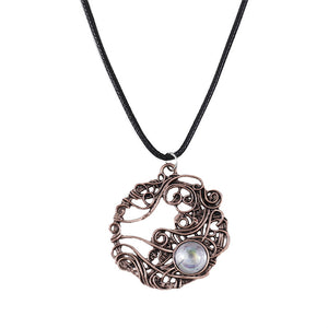 Personalized Tree Flower Line Pendant Necklace