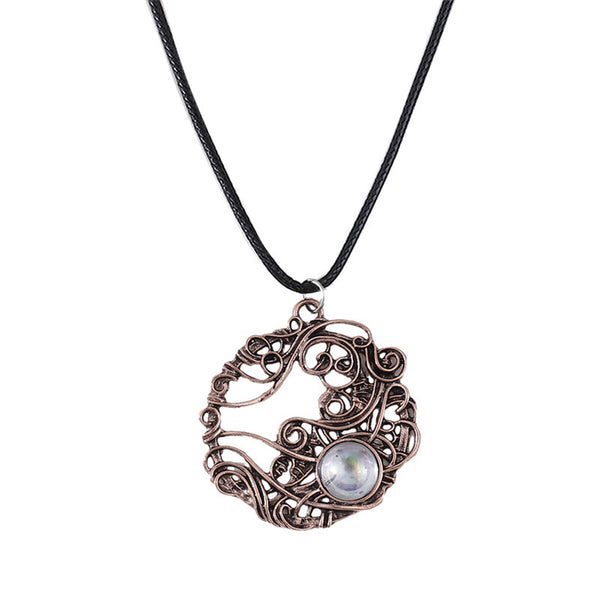 Personalized Tree Flower Line Pendant Necklace