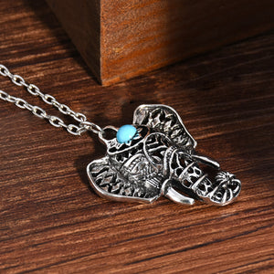 Imitation Thai Silver Mascot Elephant Necklace