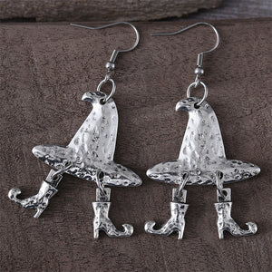 Old Cowboy Hat Shoes Earrings