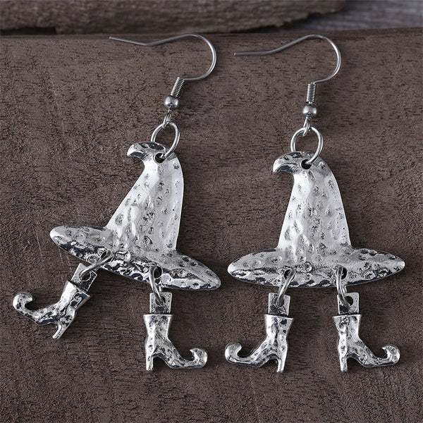 Old Cowboy Hat Shoes Earrings