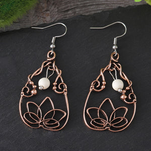 Simple Floral Line Wrap Earrings