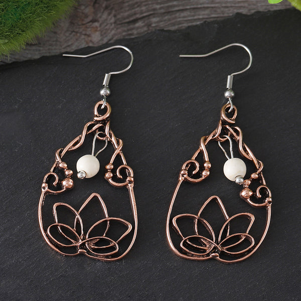 Simple Floral Line Wrap Earrings