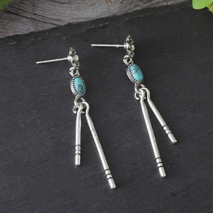 Turquoise Tassel Earrings