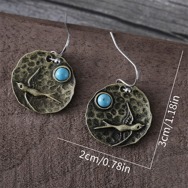 Simple Geometric Round Dangle Earrings