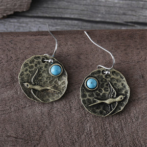 Simple Geometric Round Dangle Earrings