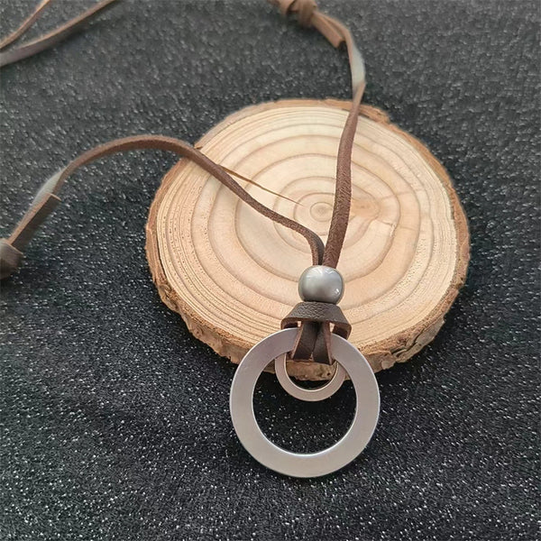 Double Cowhide Necklace