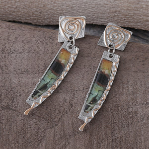 Creative Retro Colorful Alloy Earrings