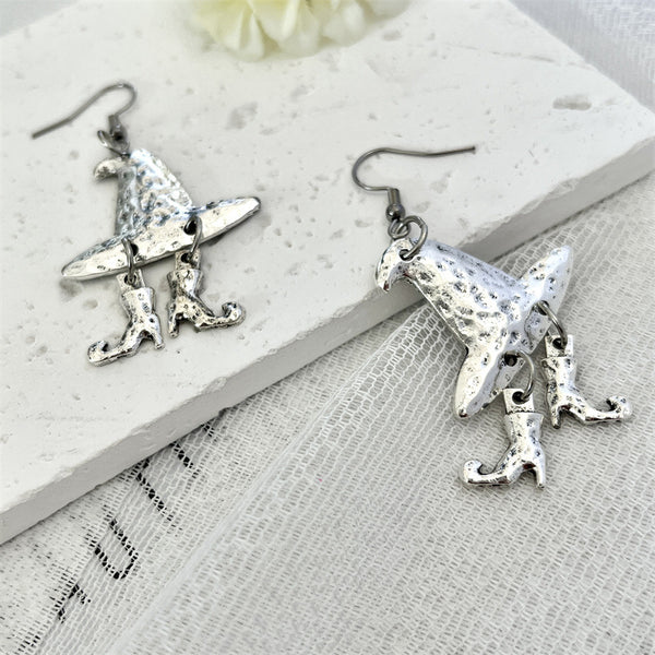 Old Cowboy Hat Shoes Earrings