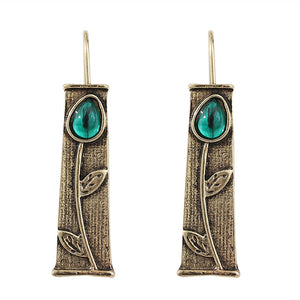 Jasper Emerald Earrings