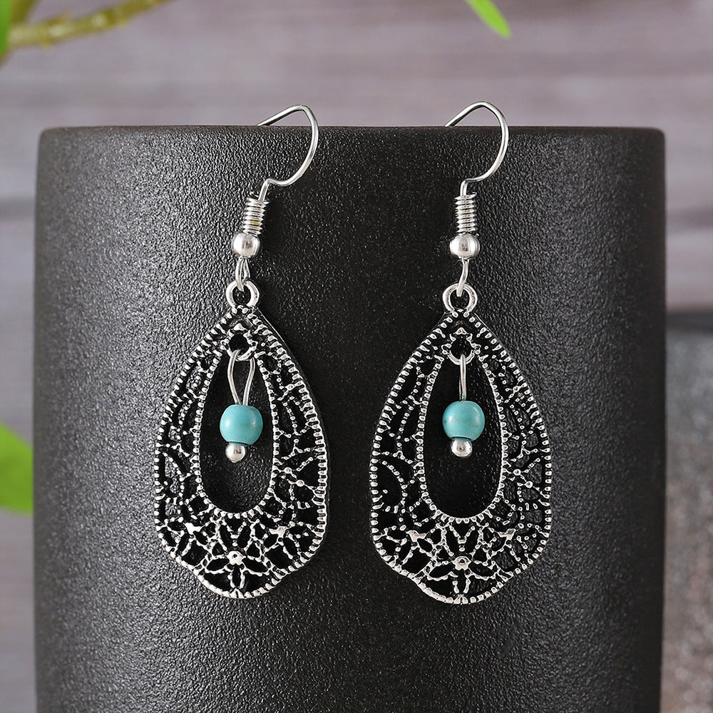 Vintage Irregular Flower Dangle Earrings