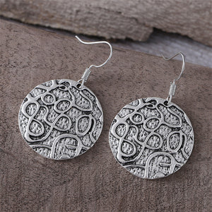 Ethnic Style Eight Intertwined Flower Earrings
