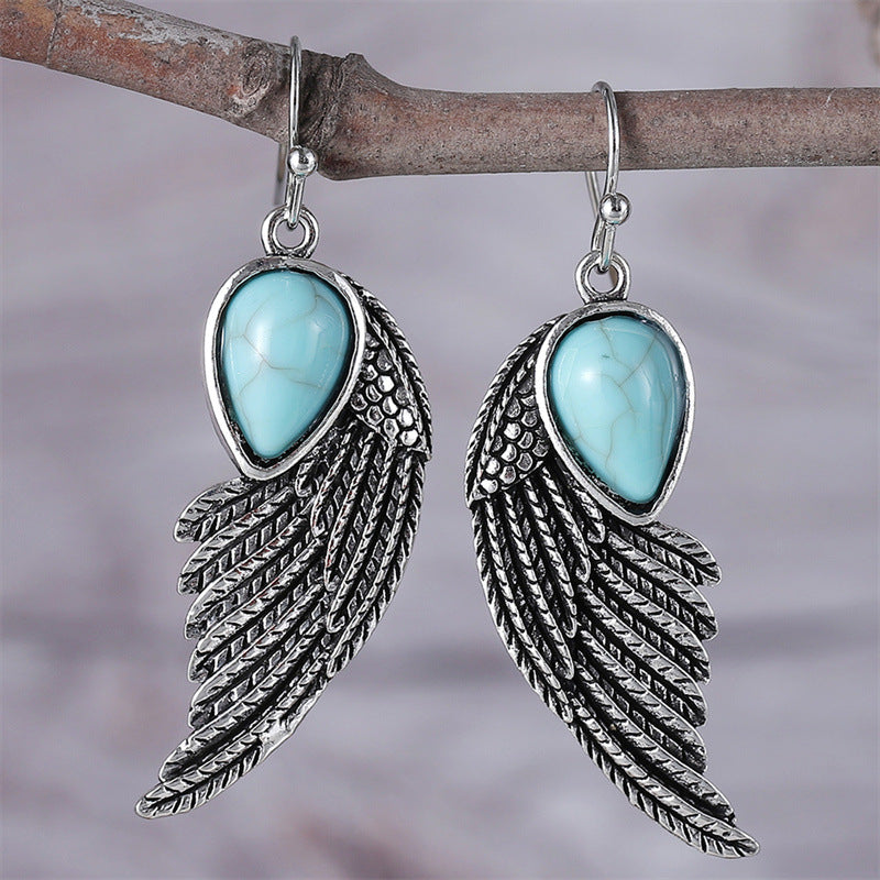 Ethnic Style Wing Dangle Earrings