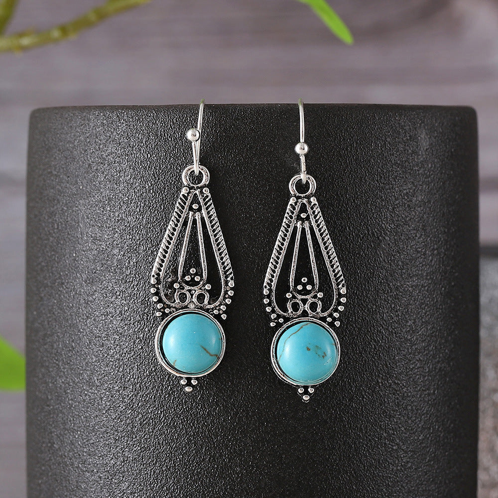 Vintage Teardrop Floral Earrings