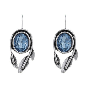 Simple Leaf Oval Earrings