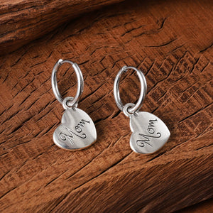 Mother's Day Heart Dangle Earrings
