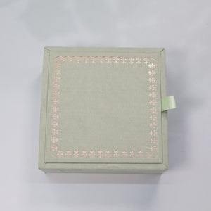 Premium Mint Green Wooden Jewelry Box with Rose Gold Trim