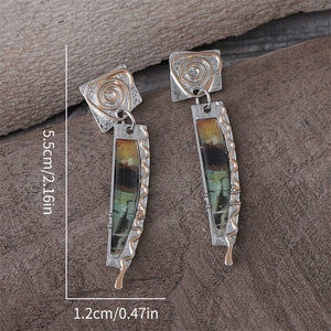 Antique Marbled Personalized Earrings