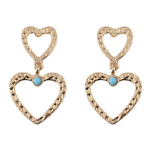 Heart Shaped Dangle Earrings