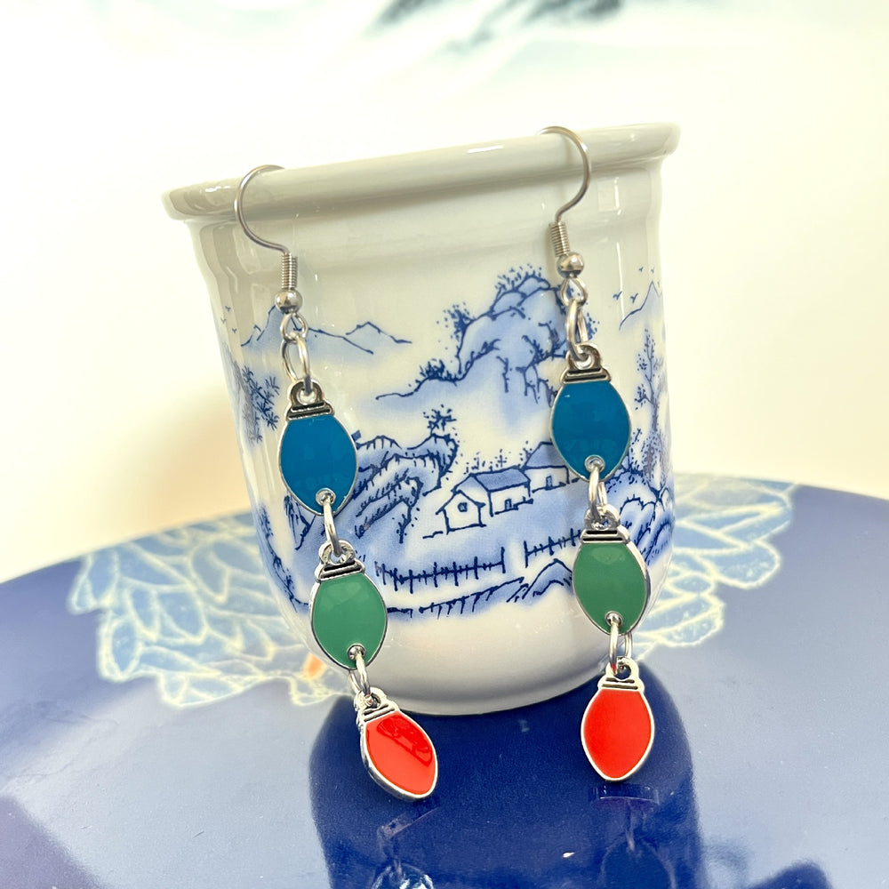 Simple Colorful Leaf Dangle Earrings