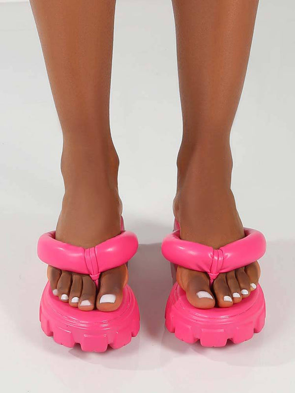 Chunky Sole Thong Strap Sandals