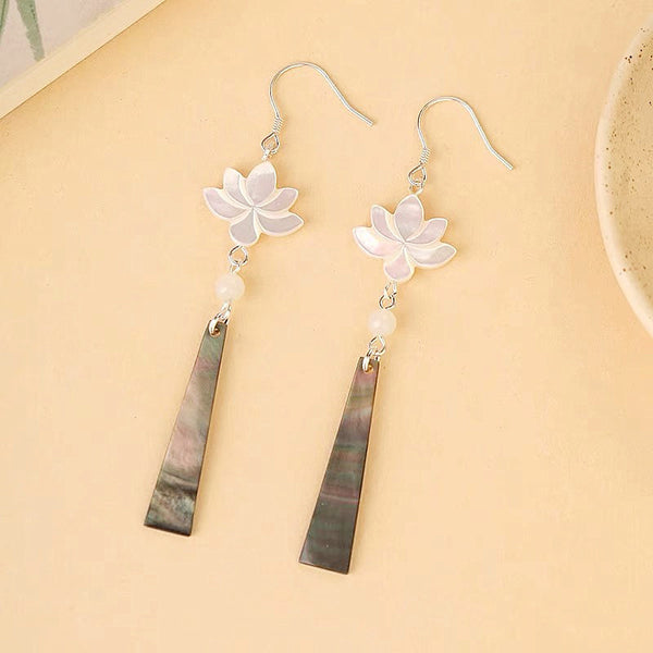 Hollow Flower Bamboo Knot Earrings