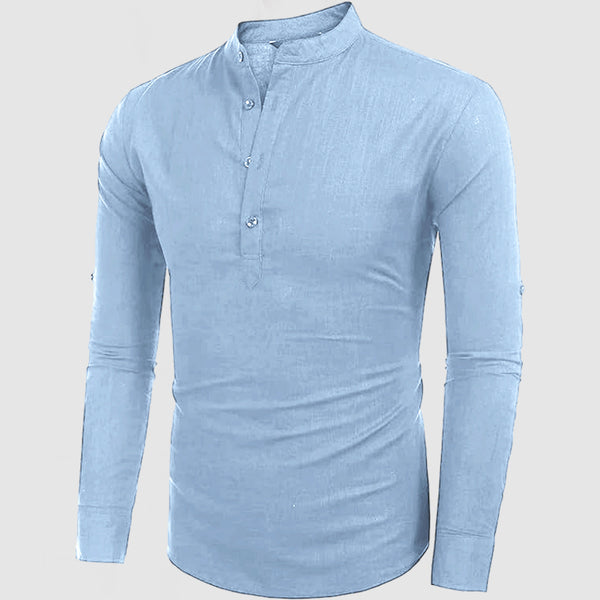 Men's Casual Everyday Cotton Linen Shirt