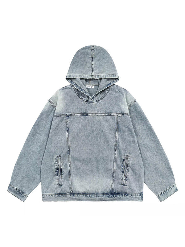 Loose Fit Denim Hoodie