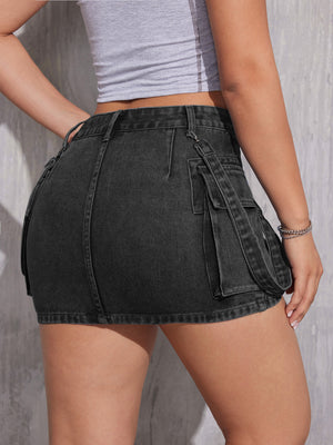 Summer Fashion Suspender Denim Shorts