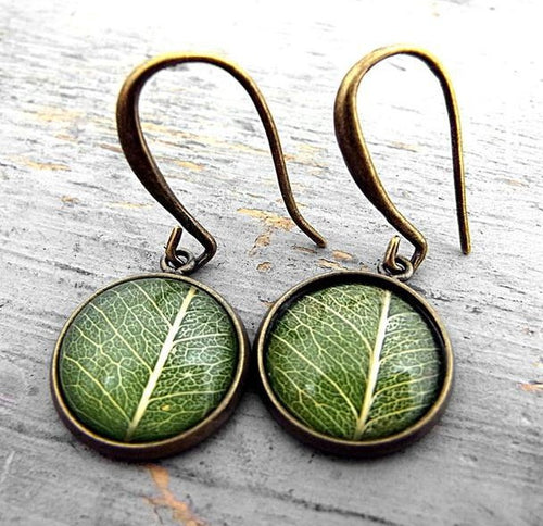 Vintage Leaf Time Earrings