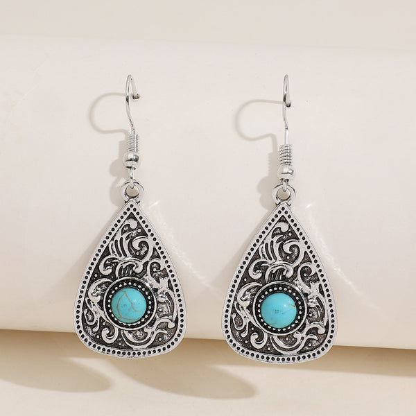 Droplet Shaped Turquoise Earrings